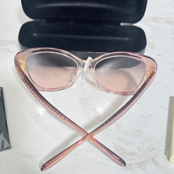 Coach | Transparent Pink Iridescent Sunglasses with - Picture 9 of 13